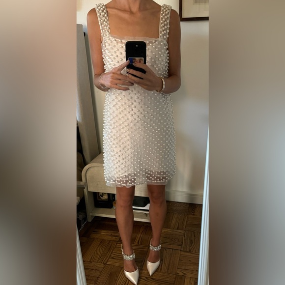 Loveshack Fancy Kayana Pearl Mini Dress